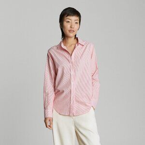 Everlane The Must-Have Shirt in Silky Cotton Orange Base - Size 10